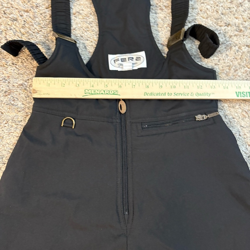 Fera Vintage Black Women's Snow Suit Overalls Size 6 - Picture 15 of 16